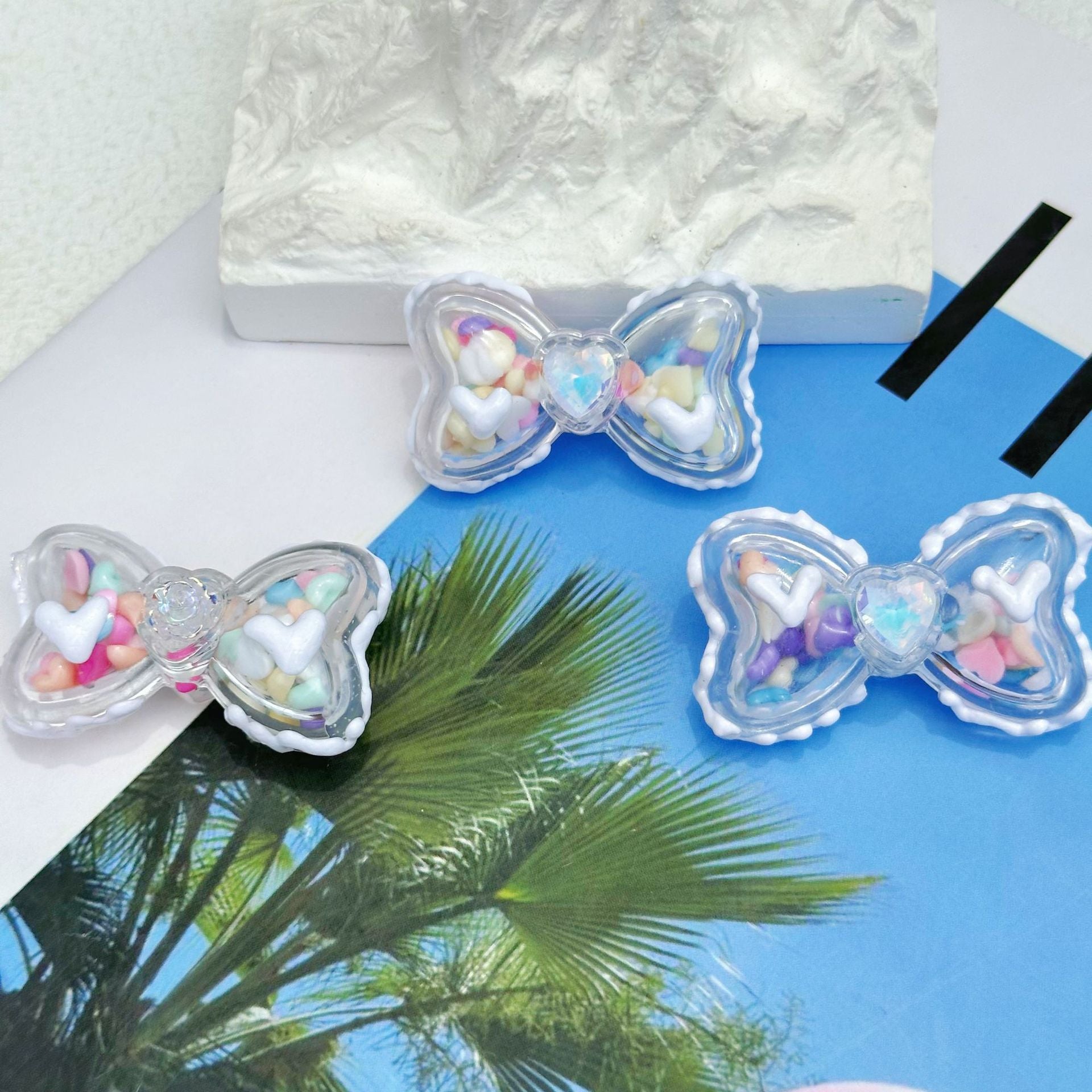 Wholesale 5pcs 3mm Diameter Rocking Bow Hand-painted Beads